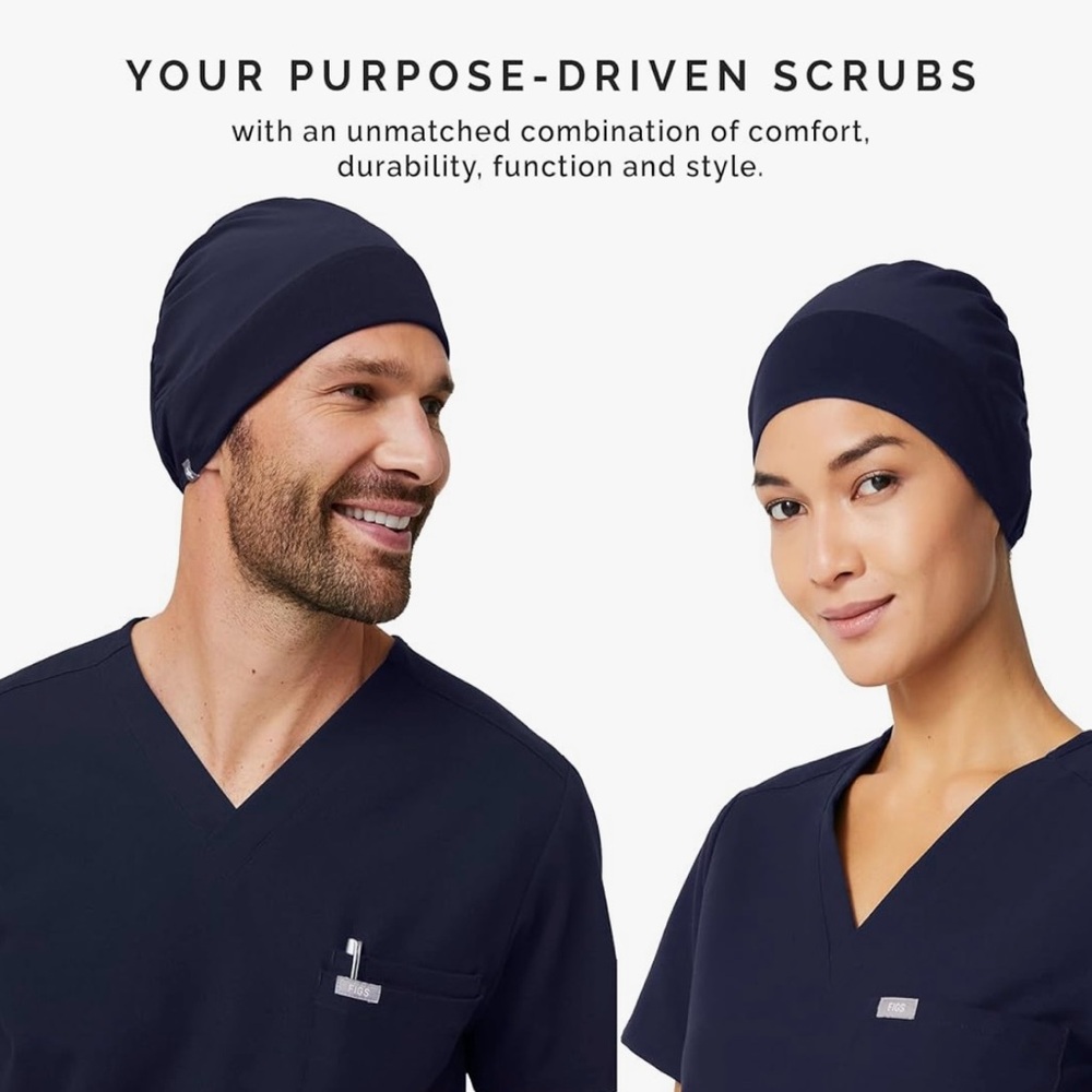 FIGS Unisex Modern Expandable Scrub Cap Deep Purple ๐ค๐ - Picture 4 of 7